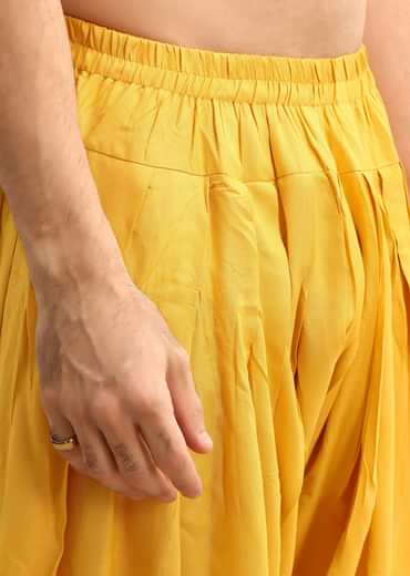 Yellow Gold Coin Work Kurta And Patiala Salwar Set