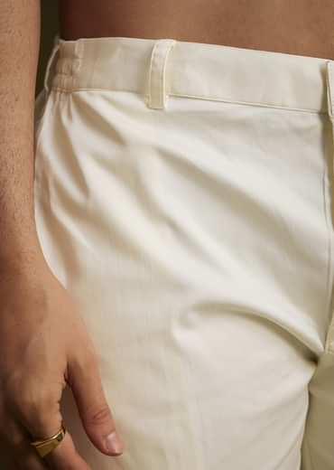 Yellow Hand Embroidered Sherwani Set