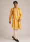 Yellow Marble Printed Kurta Set