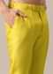 Yellow Organza Embroidered Kurta And Dola Silk Pant Set