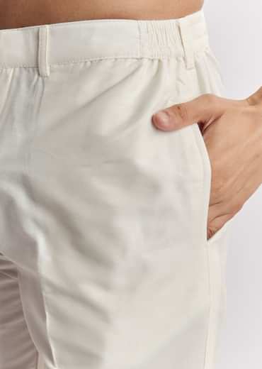 Yellow Silk Jacket Kurta Set With Floral Printed Motifs