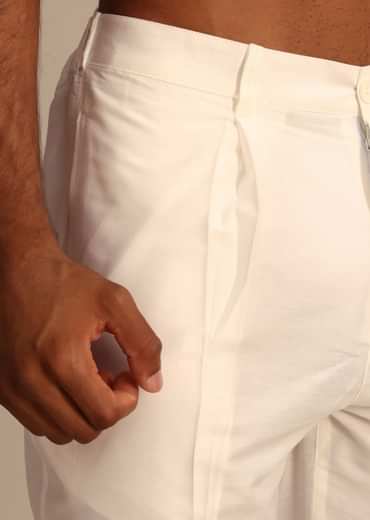 Yellow Silk Kurta Set With Printed Work